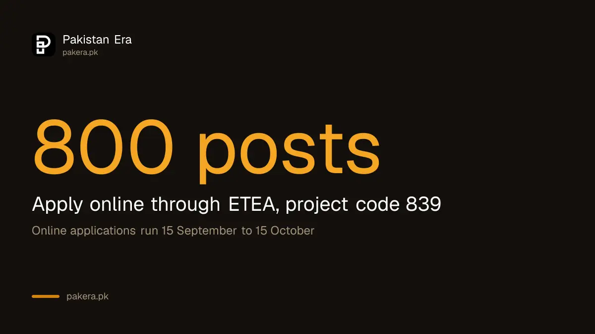 KP Rescue 1122 jobs October 2026: 800 posts, apply through ETEA by 15 October 2026