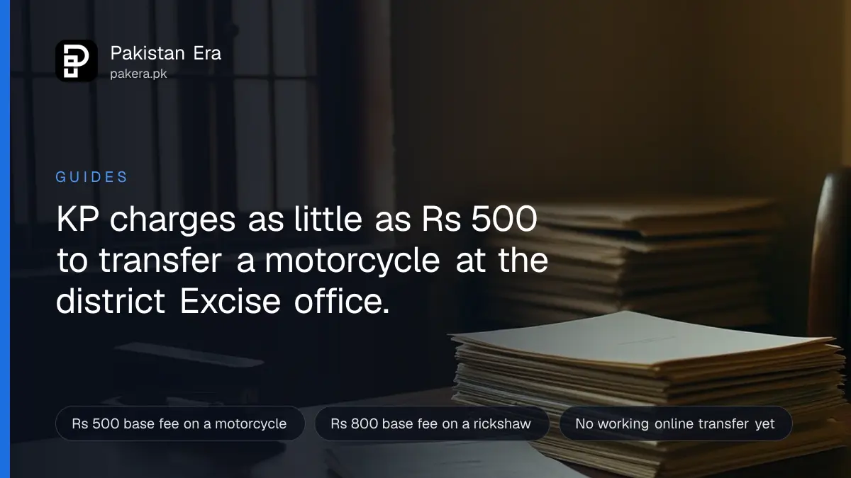 Transferring vehicle ownership at a Khyber Pakhtunkhwa Excise and Taxation office