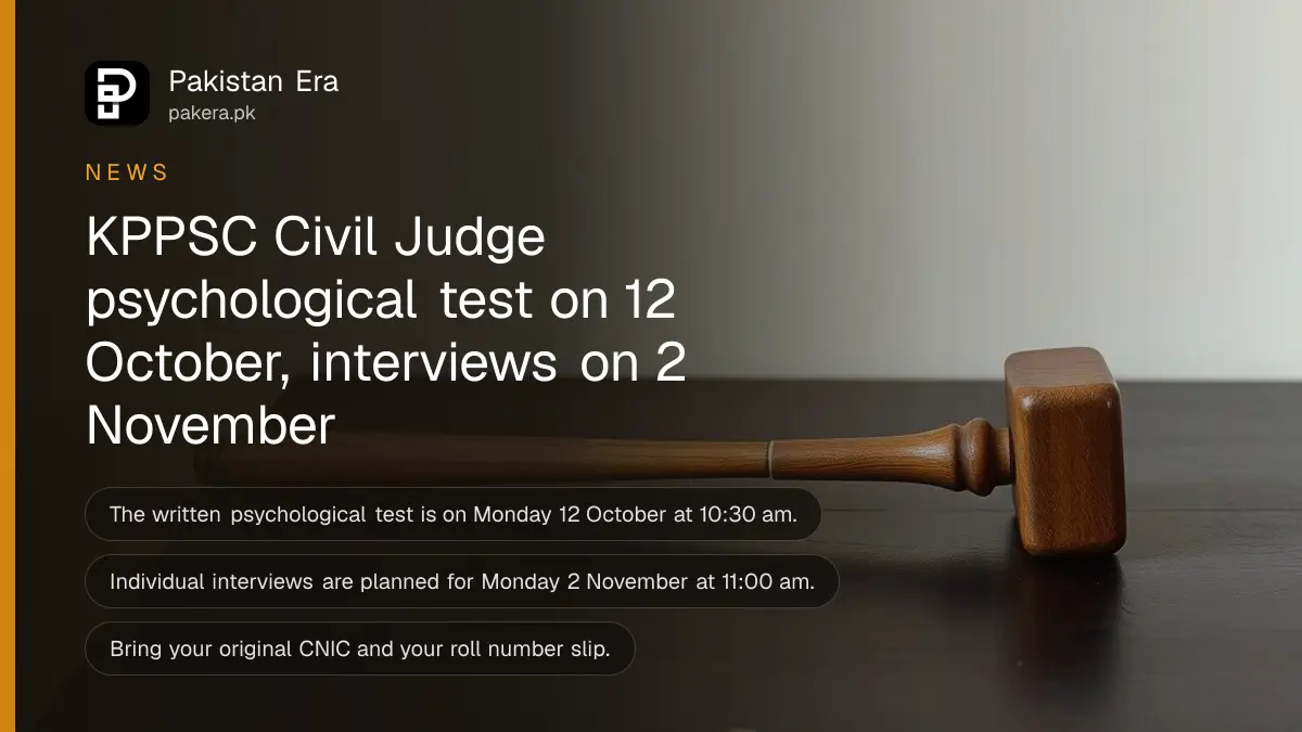 A wooden gavel on a dark wooden table, for an article on the KPPSC Civil Judge psychological assessment
