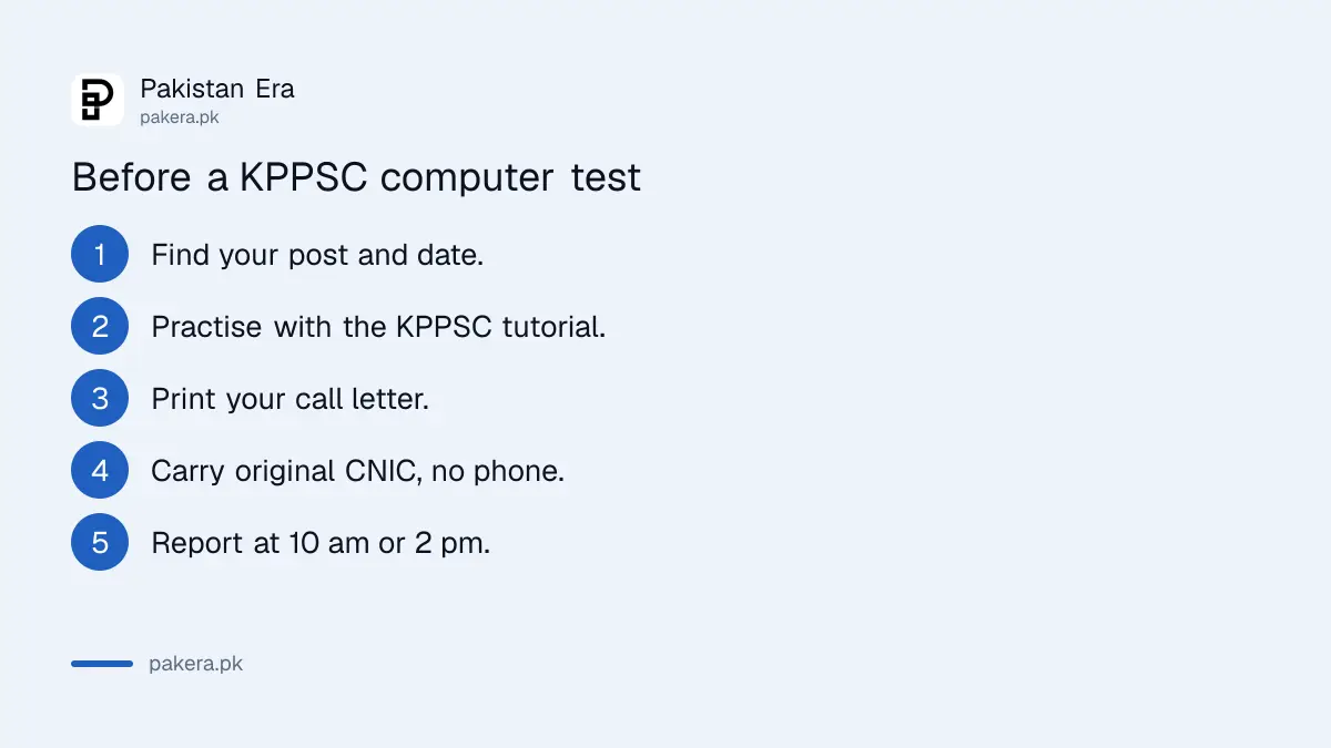 Five steps before a KPPSC computer based ability test