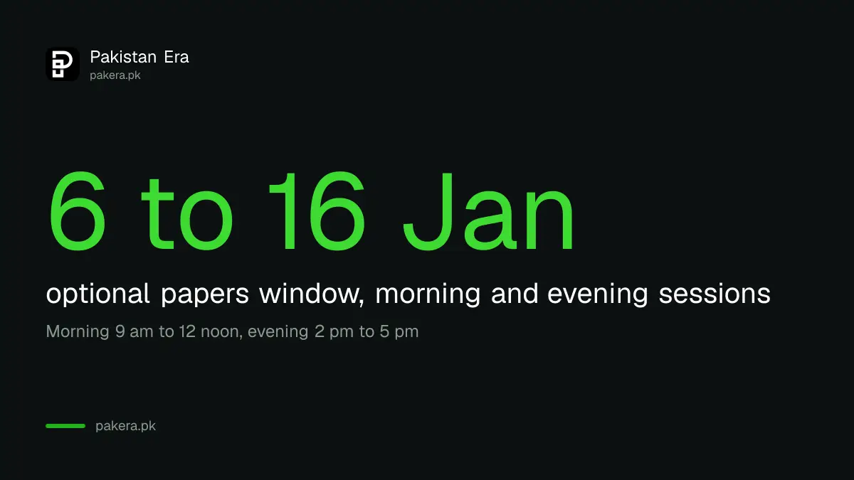 KPPSC PMS optional paper dates 6 to 16 January 2027