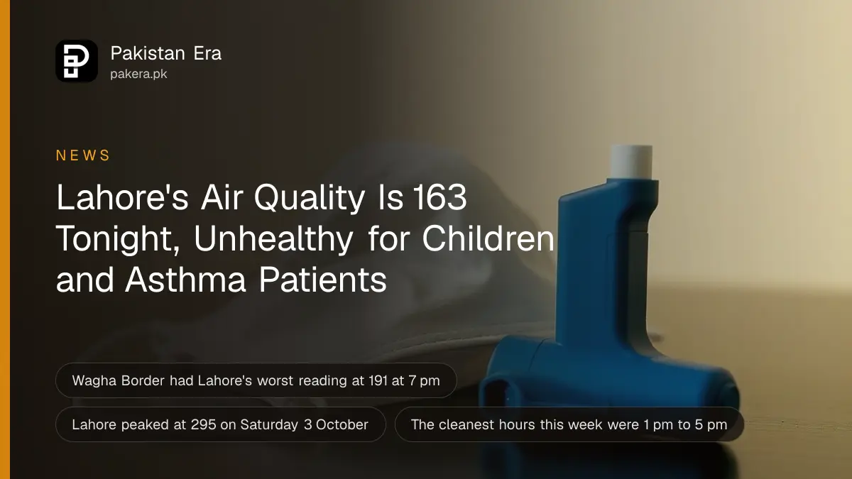 A folded cotton face mask and an asthma inhaler on a wooden table in hazy evening light