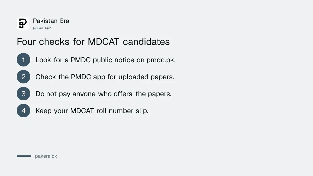 Four checks for MDCAT candidates after the Lahore High Court question paper ruling