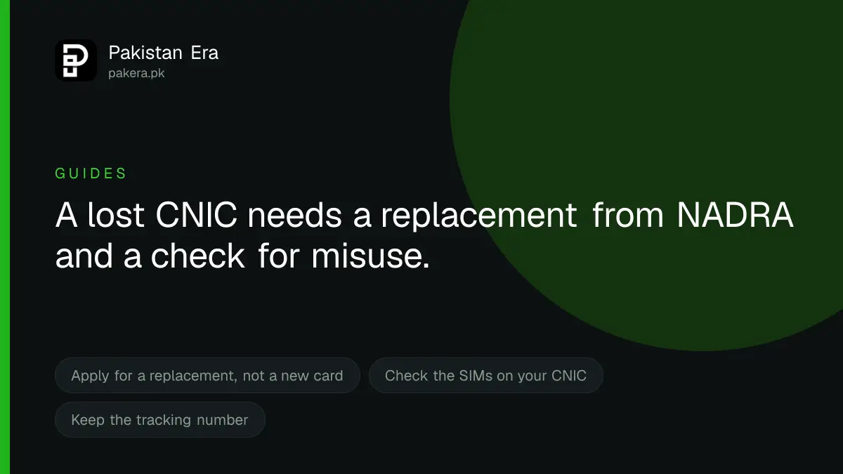 What to do if you lose your CNIC in Pakistan