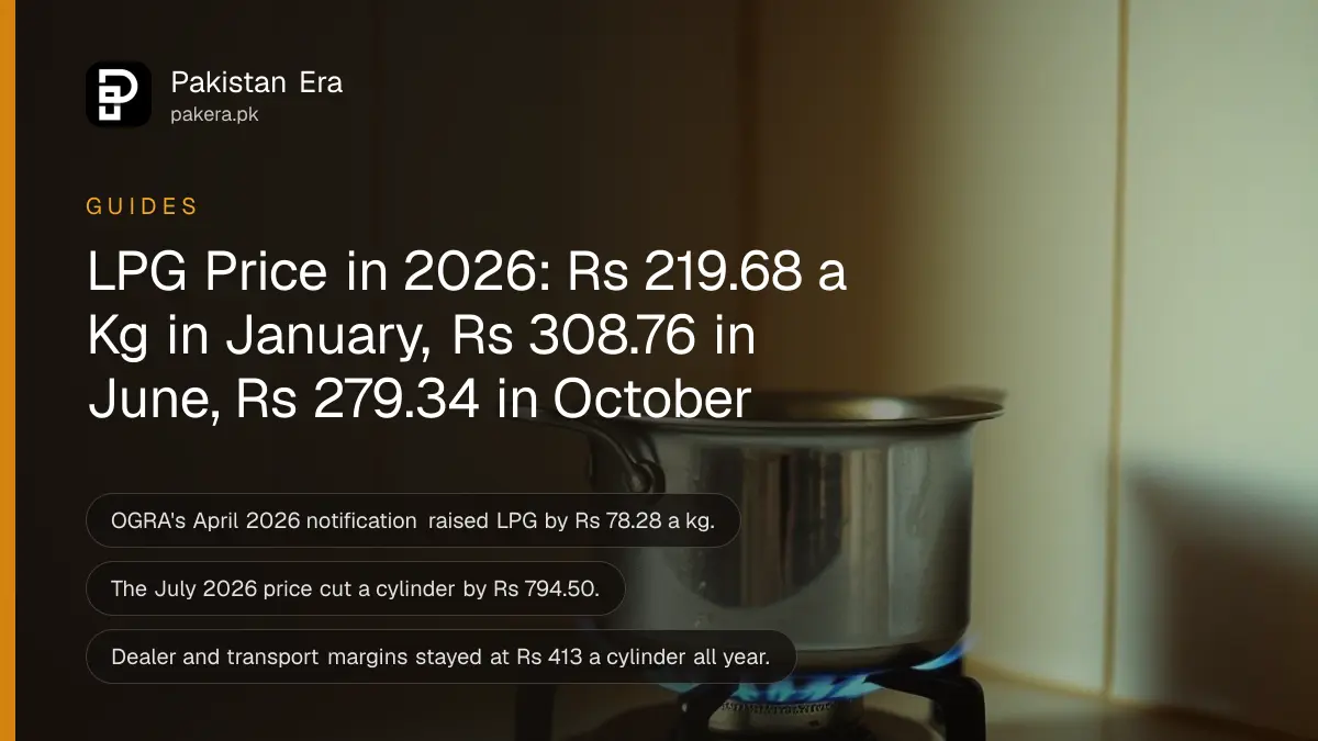 A steel cooking pot on a small gas burner in a home kitchen with a soft blue flame