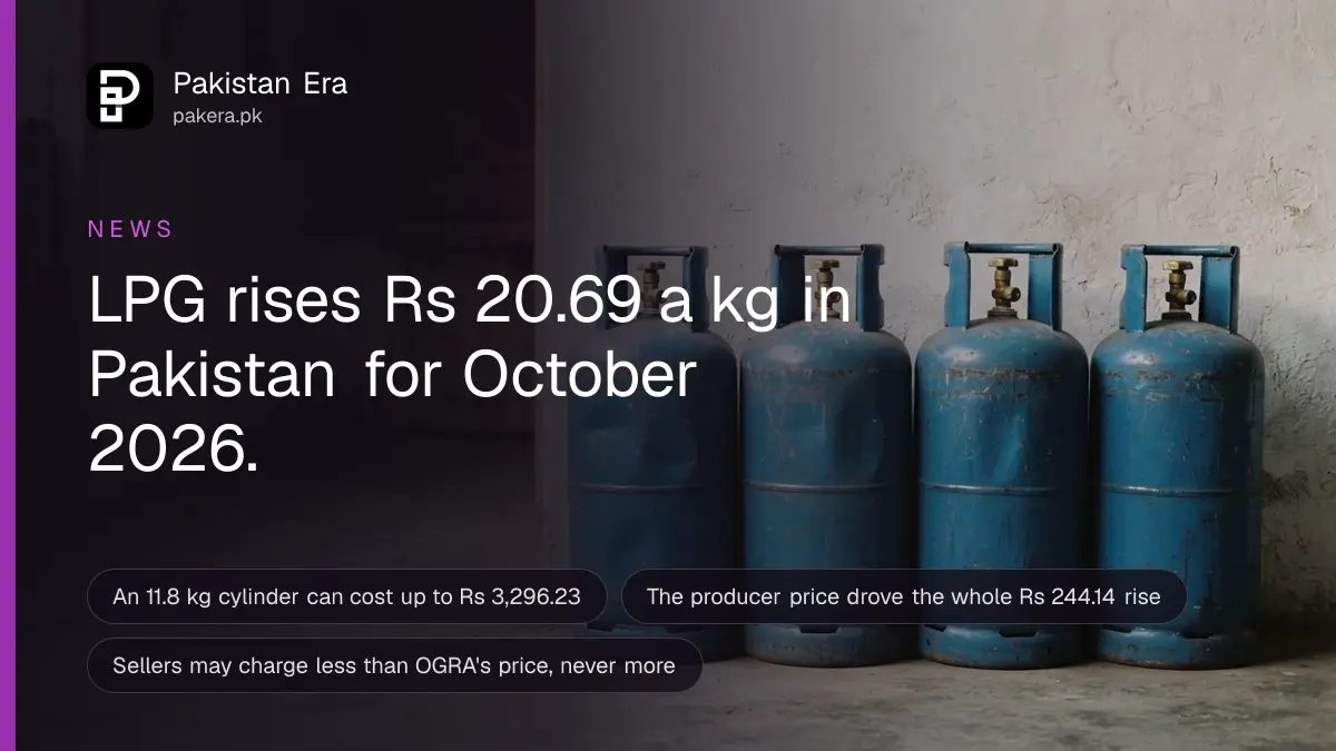 A row of plain steel gas cylinders standing on a concrete floor in soft afternoon light in Lahore
