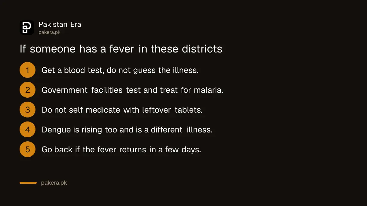 What to do about a fever in a high malaria district