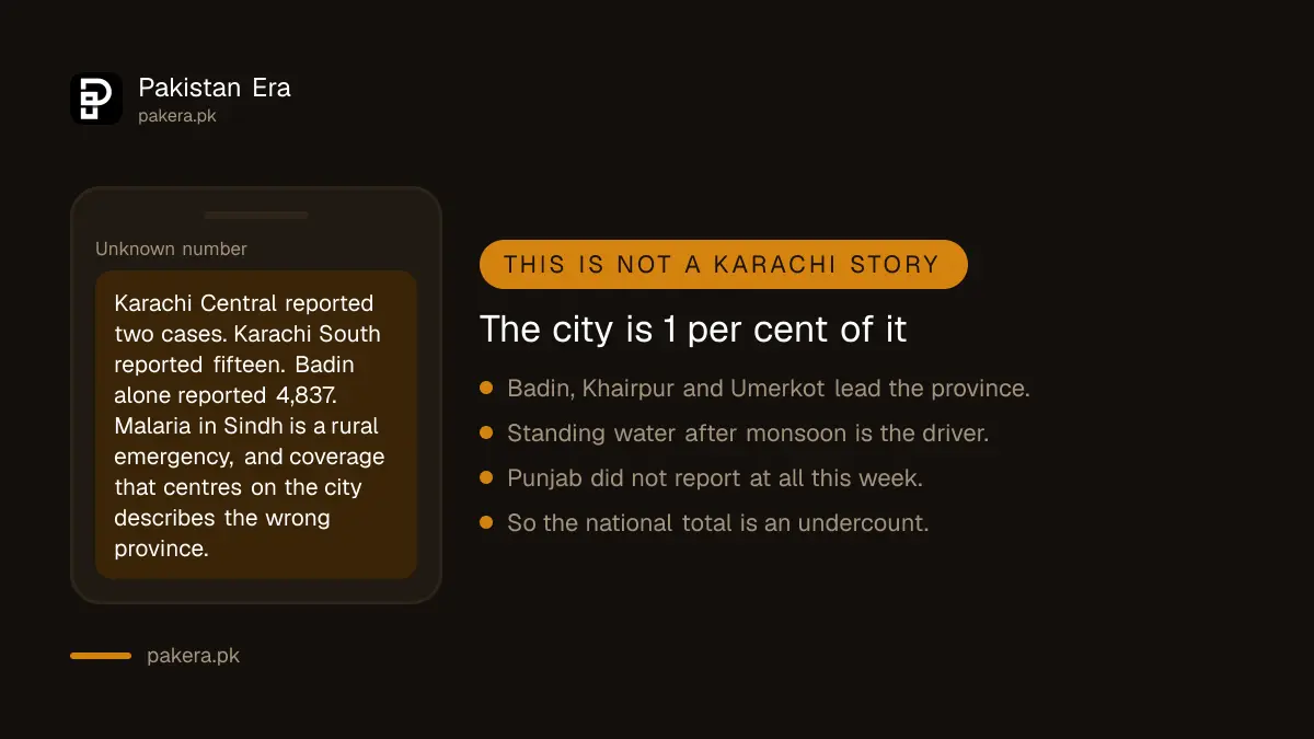 Karachi accounts for about one per cent of Sindh malaria cases