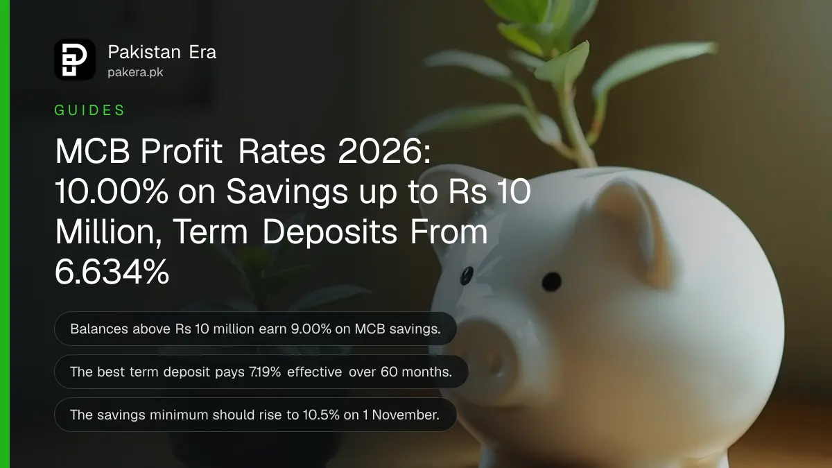 A white ceramic piggy bank beside a small potted plant on a wooden desk in soft morning light