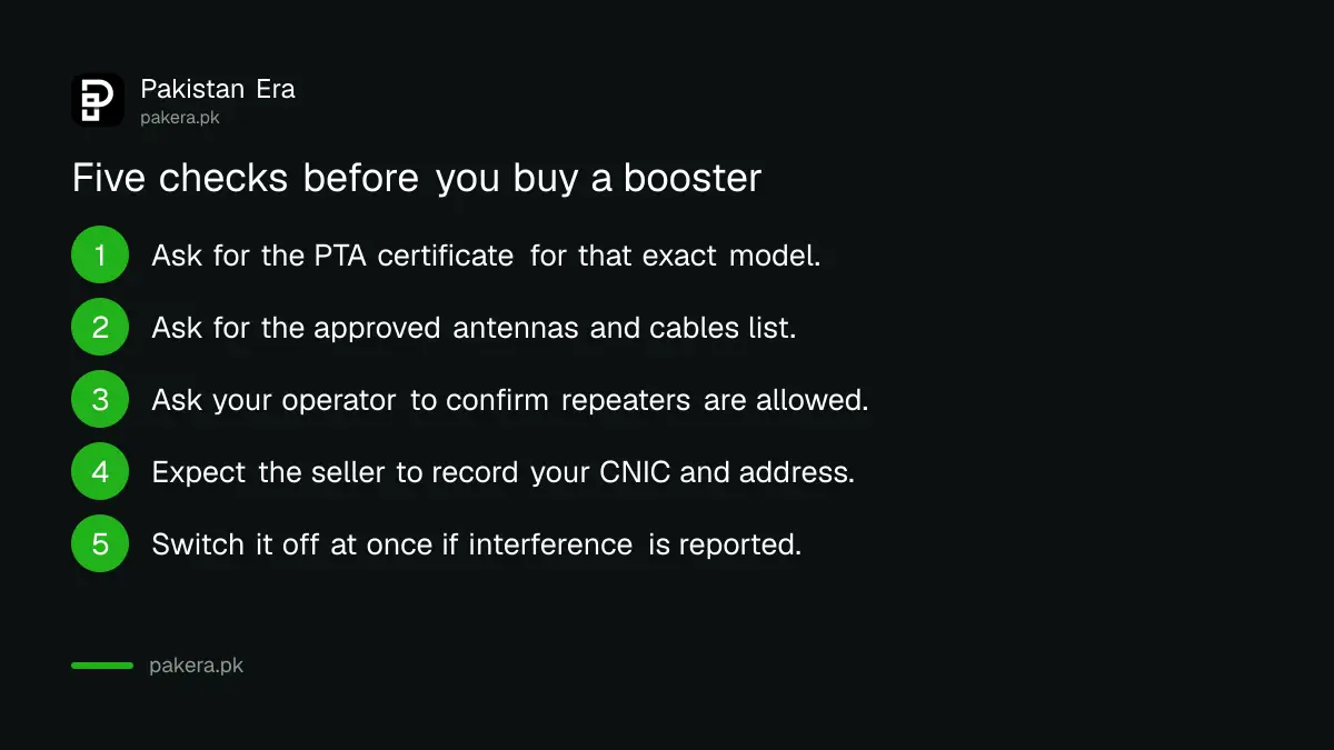 Five checks before buying a signal booster in Pakistan