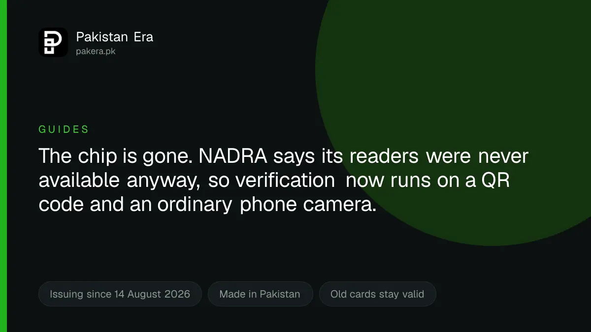 Pakistan's new QR code based national identity card