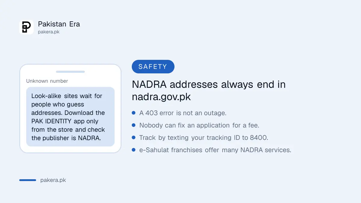 Official NADRA addresses always end in nadra.gov.pk