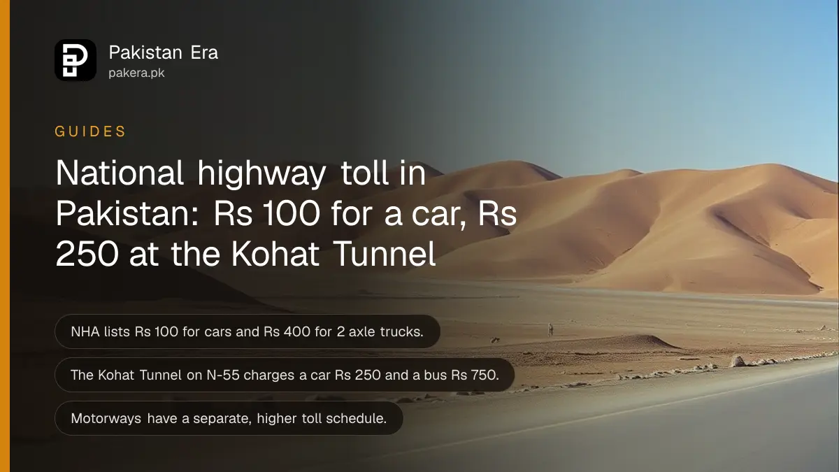 Still life of dry brown hills under a clear sky, for a Pakistan guide on national highway toll rates pakistan