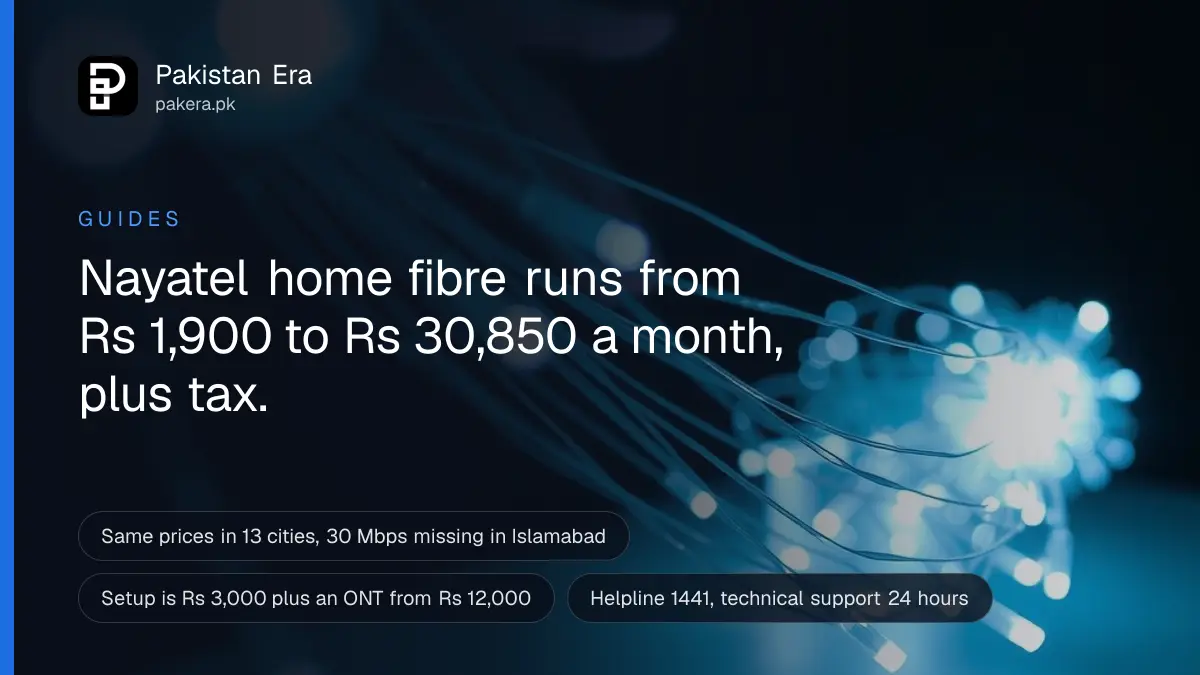 A white Wi-Fi router with soft green lights on a wooden shelf in a Pakistani living room