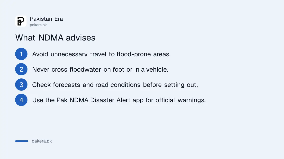 What NDMA advises during the August 2026 flood alert