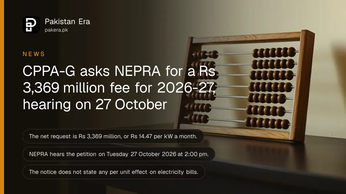 A wooden abacus on a dark wooden table, for a report on the CPPA-G fee petition at NEPRA
