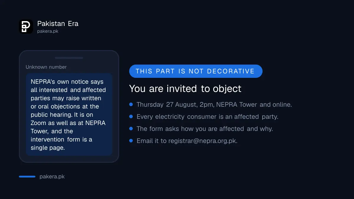 How to object at a NEPRA public hearing