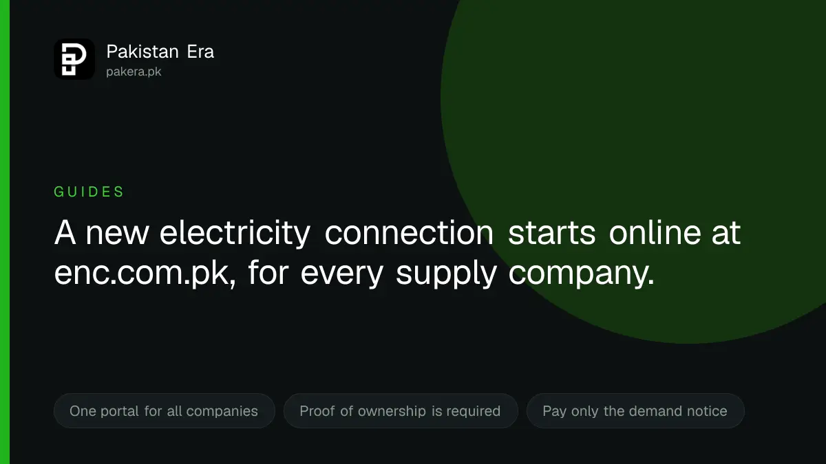 How to apply for a new electricity connection in Pakistan