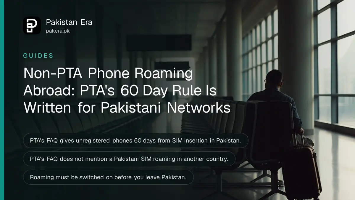 A quiet airport departure hall in Lahore with rows of empty seats and a single suitcase beside a chair
