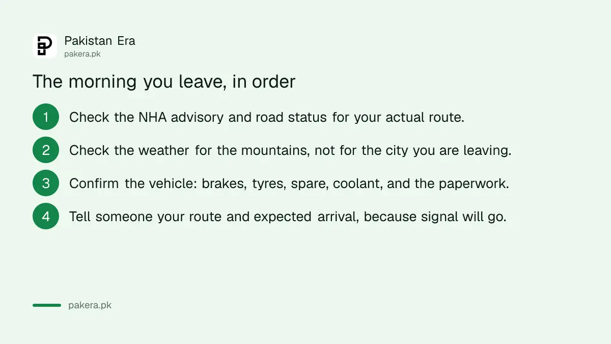 What to check the morning you leave for northern Pakistan