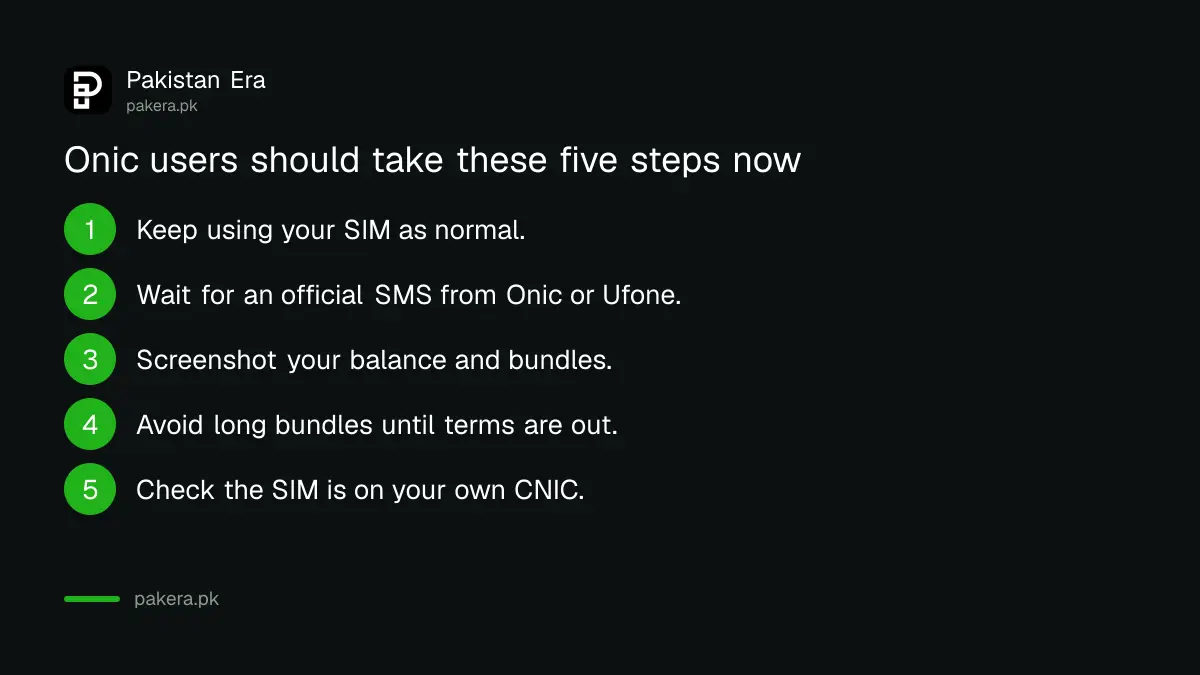 What Onic users in Pakistan should do about their number after the PTA order