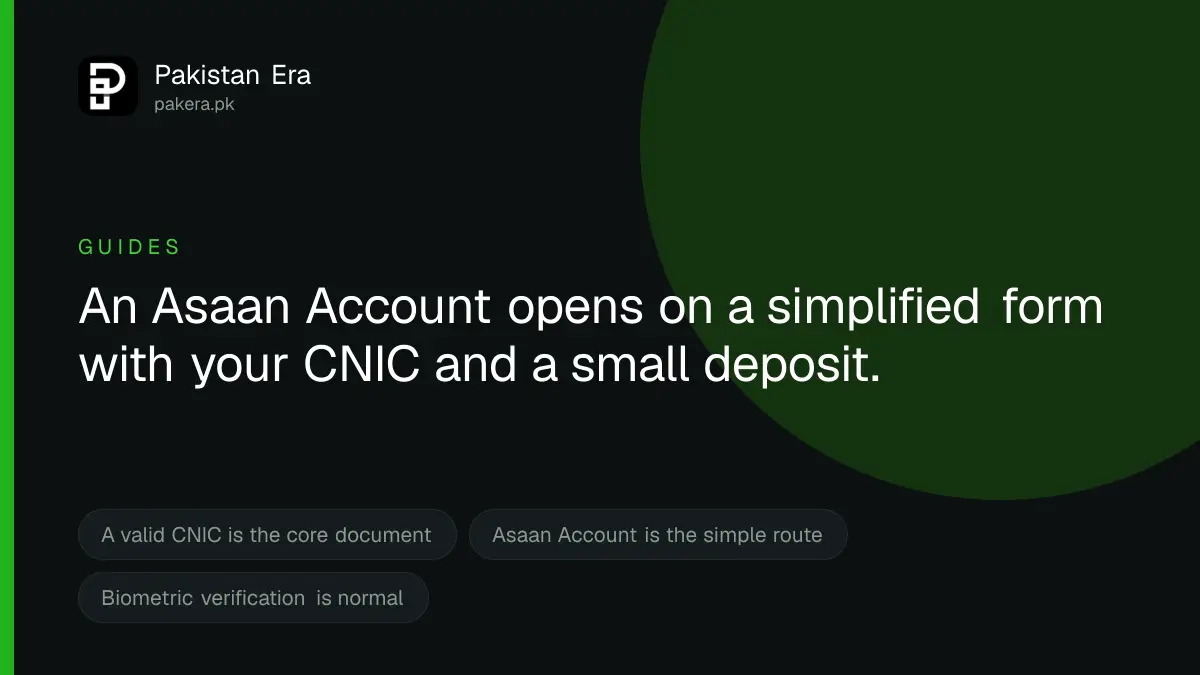 How to open a bank account in Pakistan
