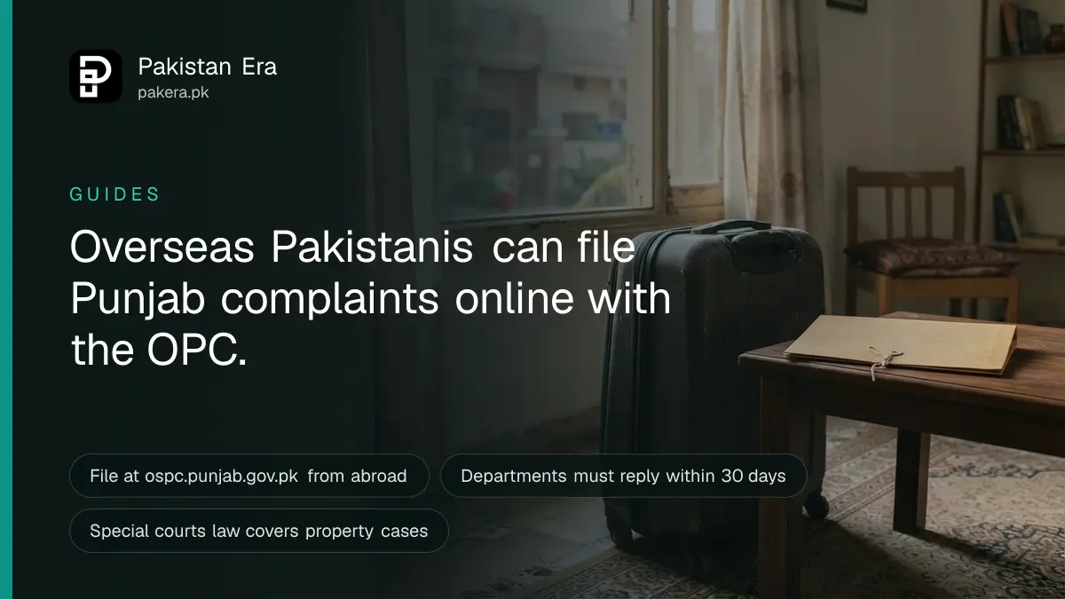A travel suitcase and a closed paper folder on a table beside a sunlit window in Lahore