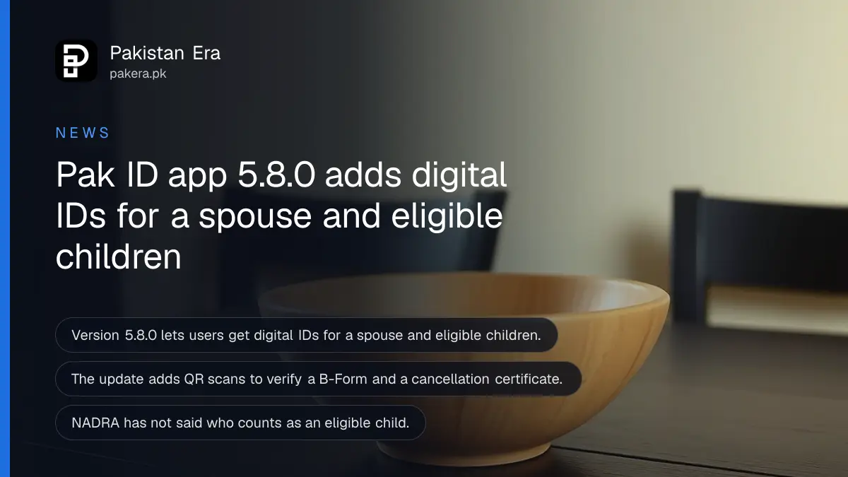 A wooden bowl on a dark wooden table, for an article on the Pak ID app digital ID update