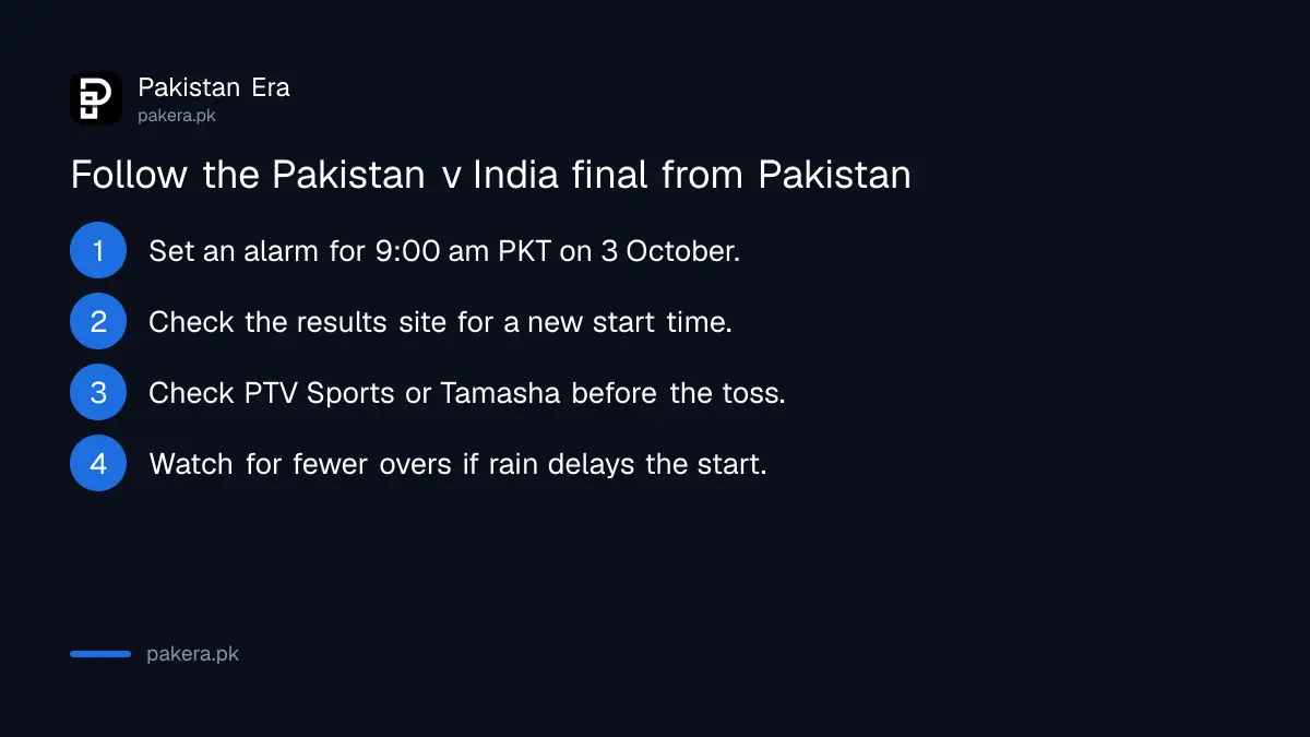 Steps to follow the Pakistan vs India Asian Games cricket final from Pakistan on 3 October