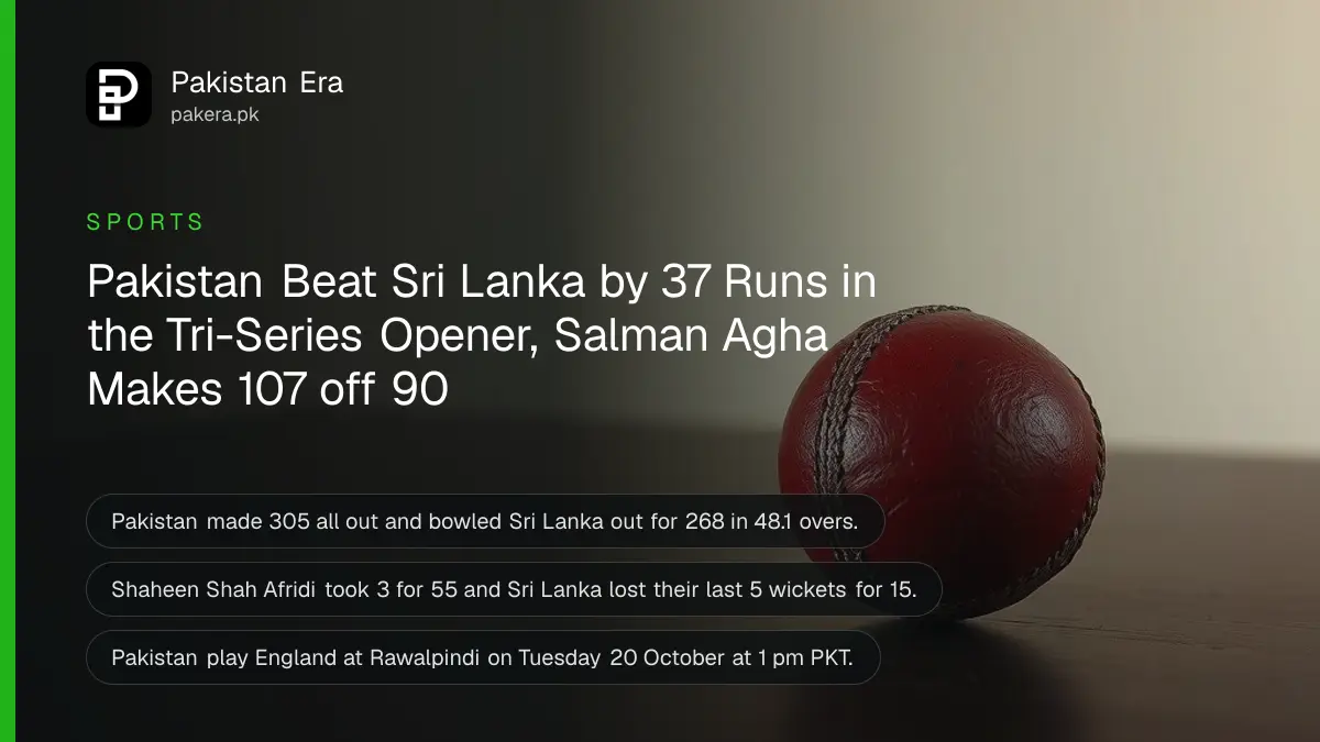 A red leather cricket ball on a dark wooden table, for Pakistan's 37 run win over Sri Lanka in Rawalpindi