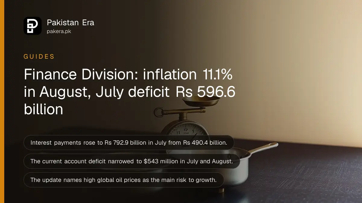 A small brass weighing scale on a dark wooden table, for an article on pakistan economy september 2026