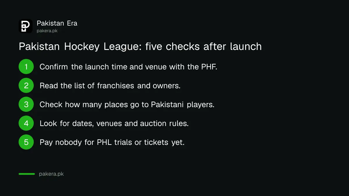 Five things to check after the Pakistan Hockey League launch on 14 October