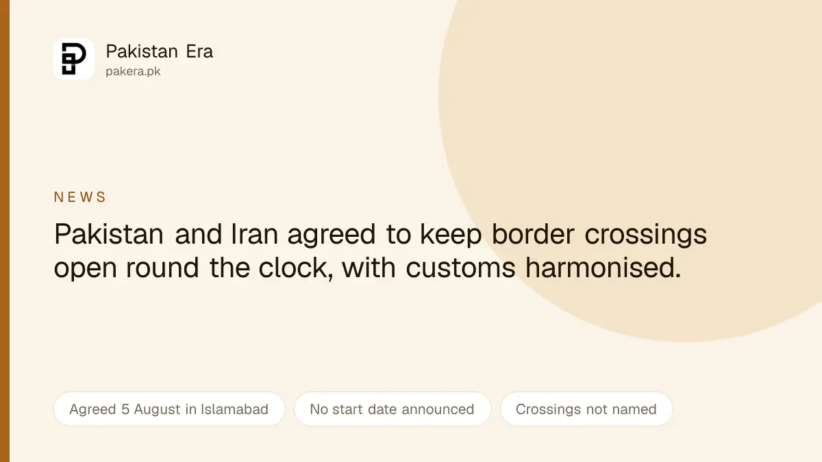 Pakistan and Iran agree round the clock border operations