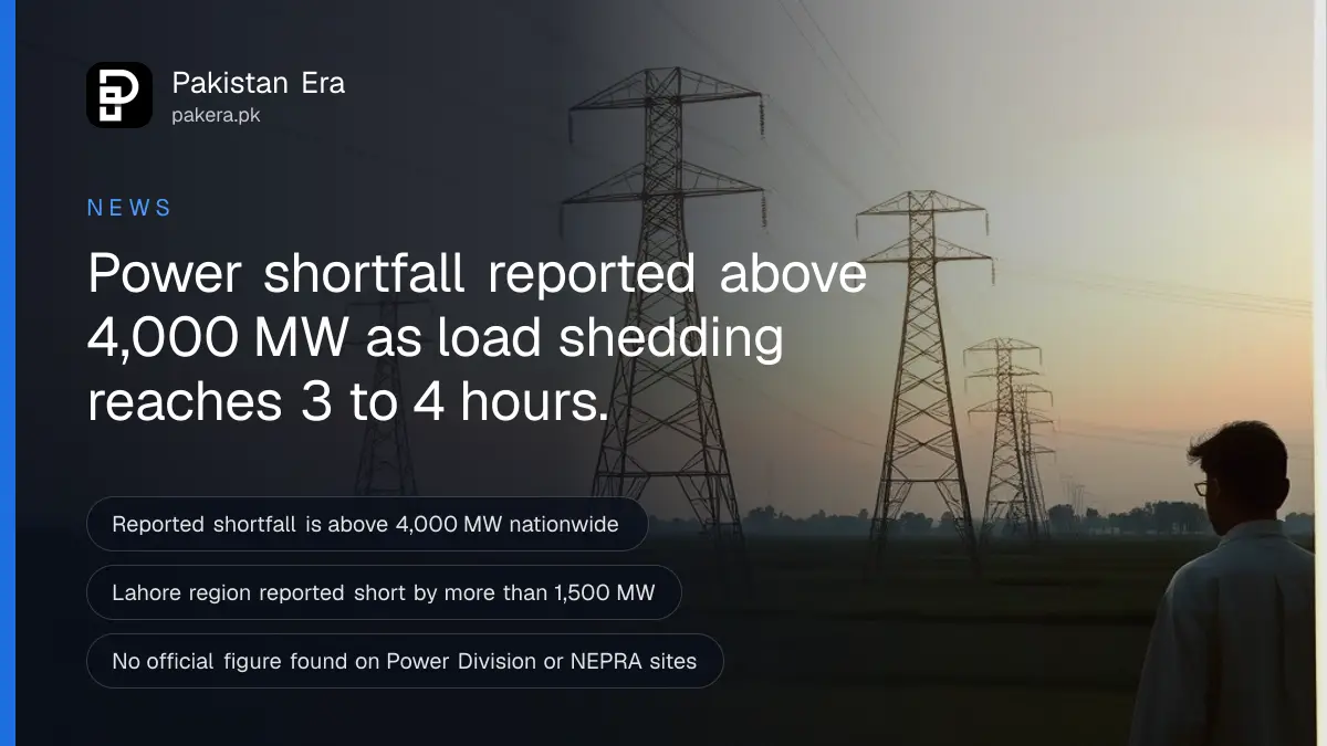 A row of electricity pylons and power lines across open fields at dusk in Punjab