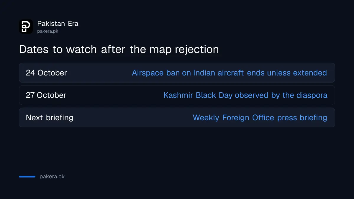 Dates to watch after Pakistan rejected India's map: airspace ban to 24 October and Kashmir Black Day on 27 October