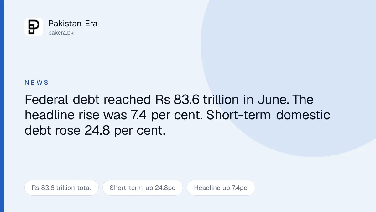 Pakistan federal government debt composition and the growth of short-term borrowing