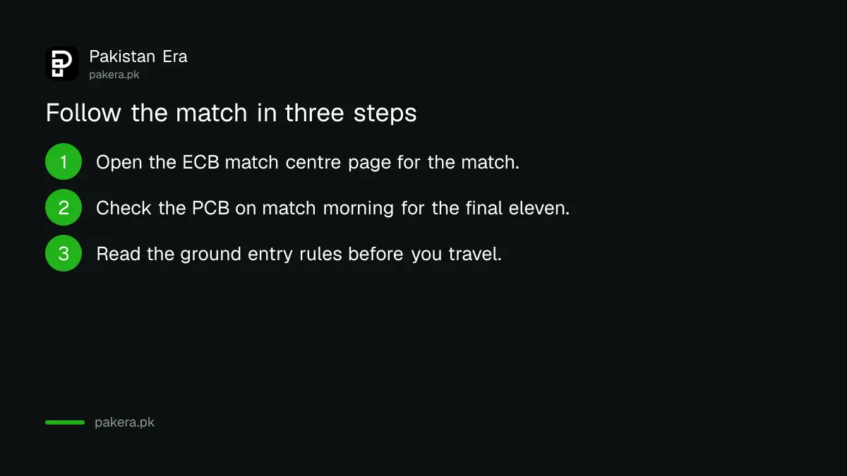 Three steps to follow the Pakistan v England ODI in Rawalpindi