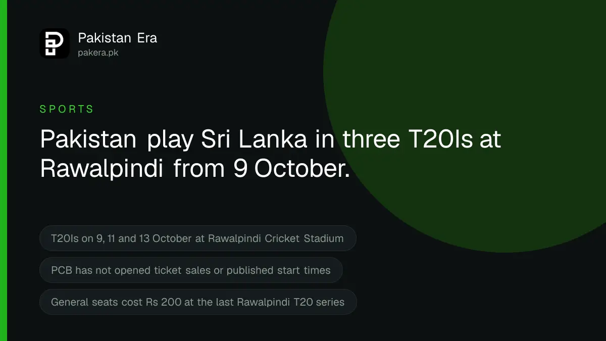 How to Buy Pakistan vs Sri Lanka T20 Tickets 2026, With Dates and Venues