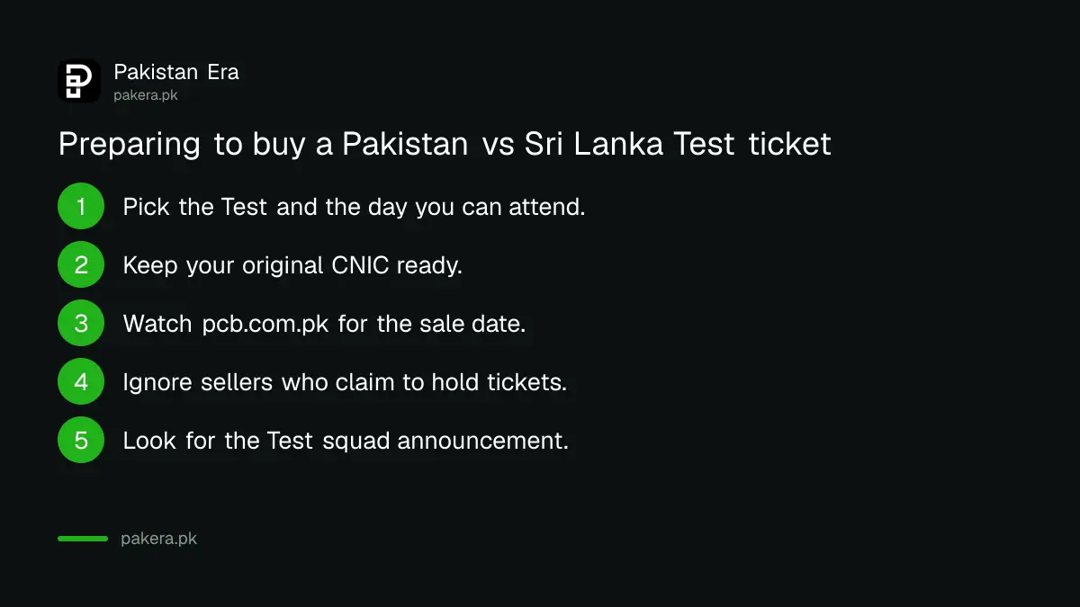 Five steps to prepare for Pakistan vs Sri Lanka Tests in November 2026