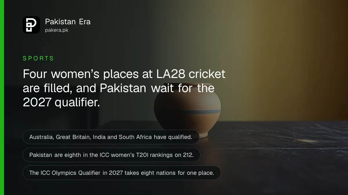 A clay pot on a dark wooden table, for an article on Pakistan women’s cricket route to the LA28 Olympics