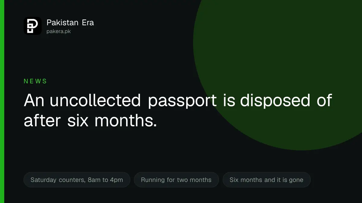 Passport Offices Open Saturdays, and the Six Month Rule