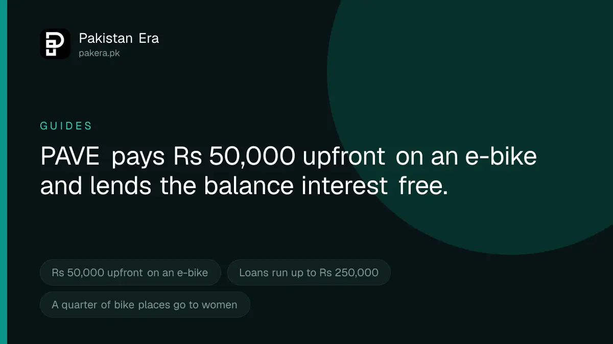 How to apply for the PAVE electric bike scheme in Pakistan