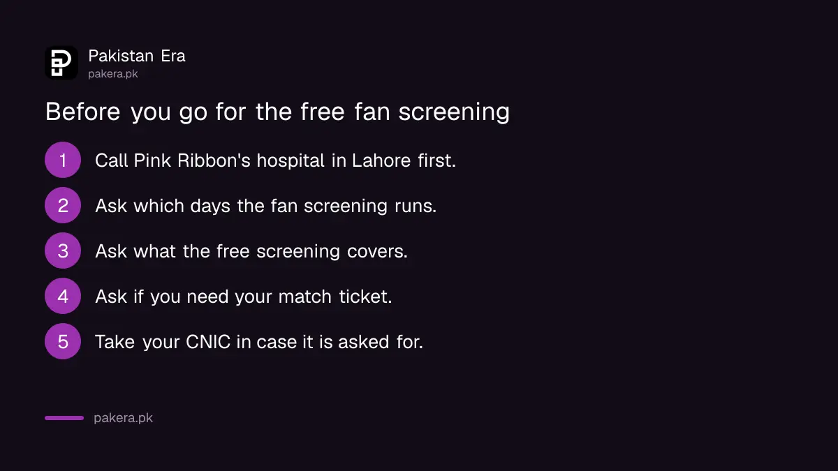 Steps to check before going for the free fan breast cancer screening in Lahore