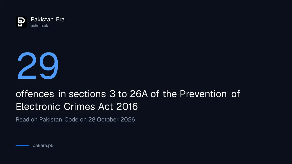 PECA has 29 offences in sections 3 to 26A