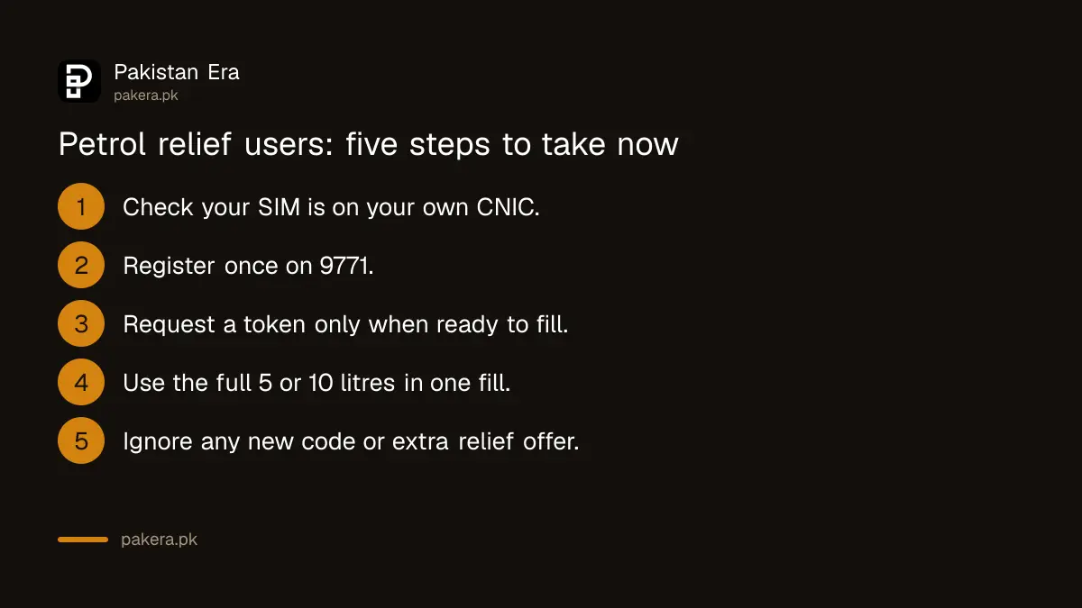 Five steps for petrol relief 9771 users after the 27 October 2026 announcement