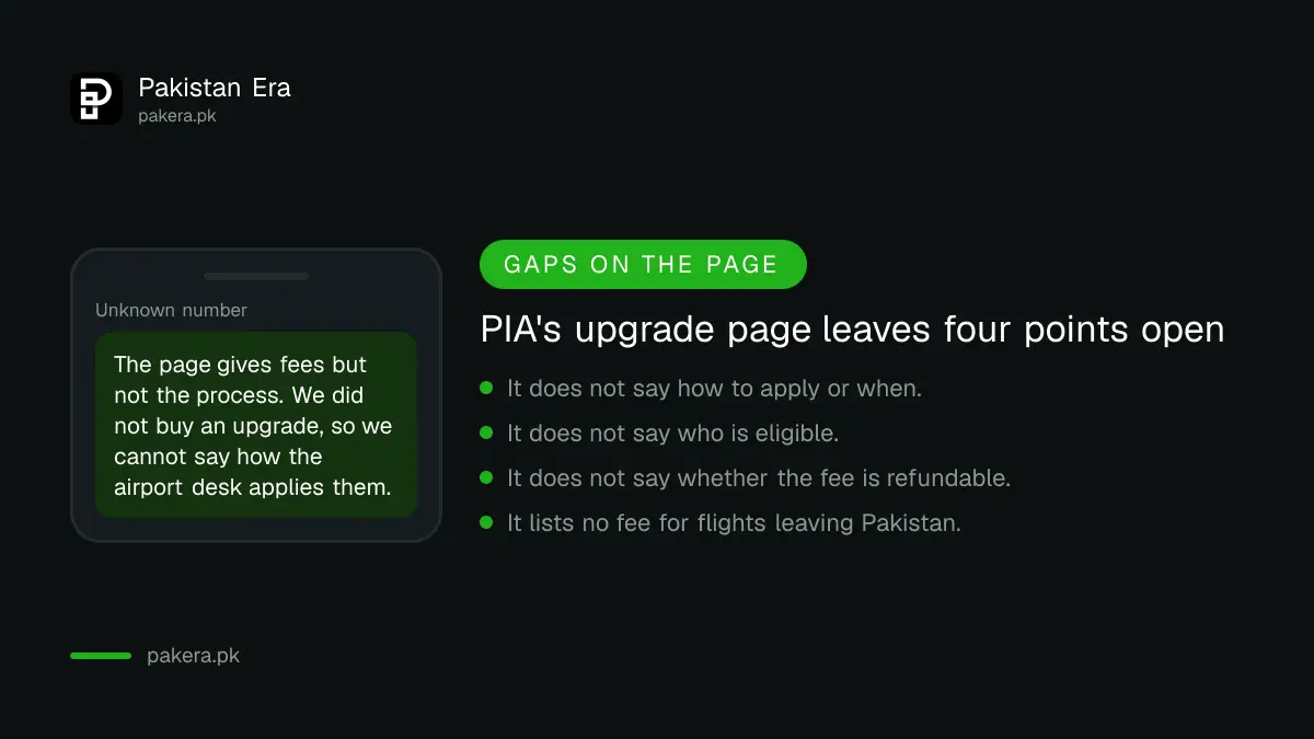 Four points PIA upgrade page leaves open