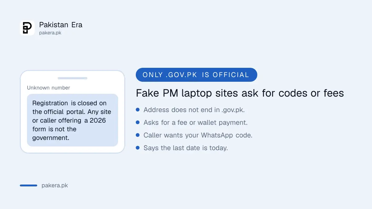 Warning signs of fake PM Laptop Scheme websites and calls