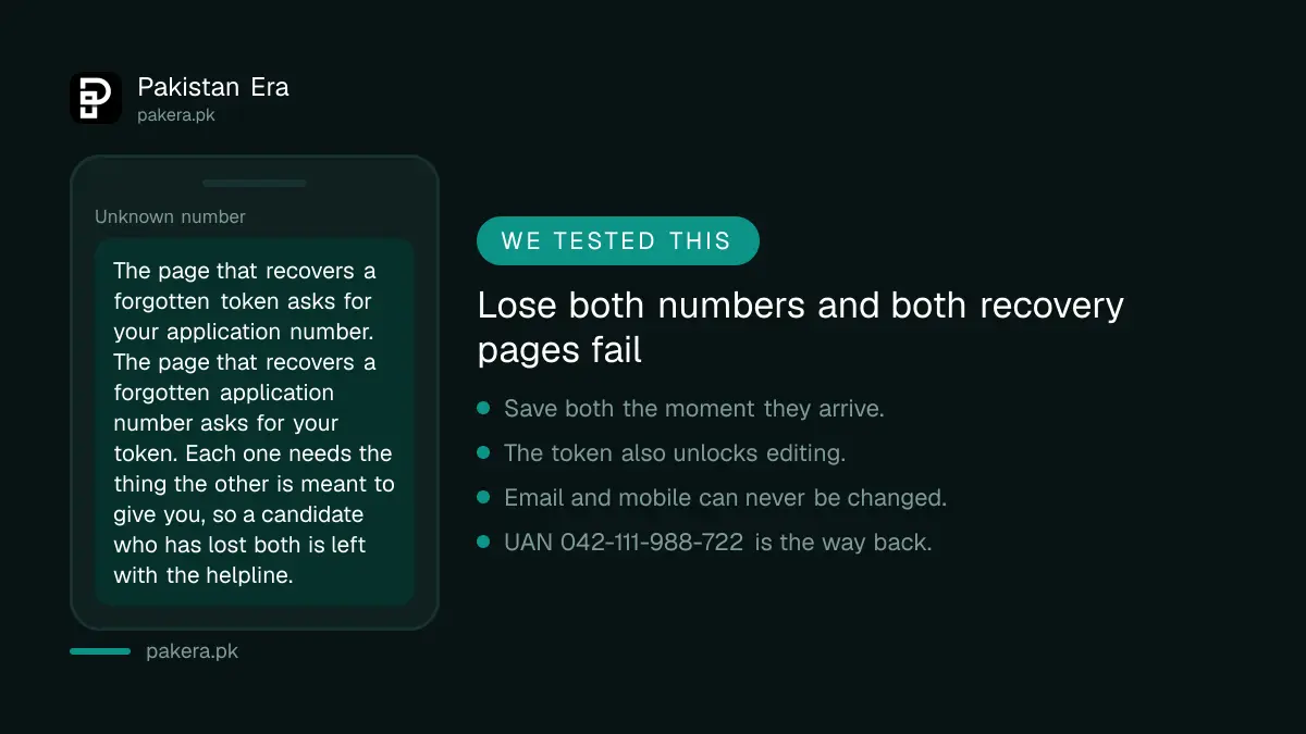 Both PPSC credential recovery pages ask for the number the other one returns