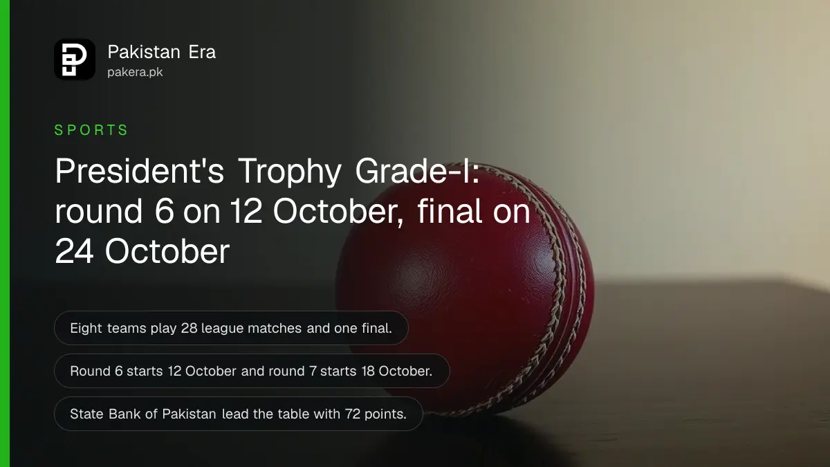 A red leather cricket ball on a dark wooden table, for the President's Trophy Grade-I 2026-27 fixtures