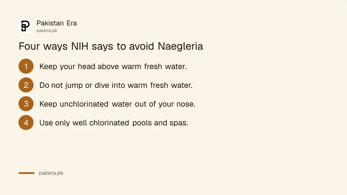 Four prevention steps from the NIH Naegleria advisory